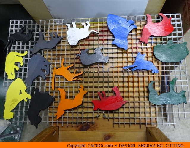 Custom plywood Animal Shapes Painted