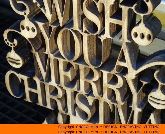 christmas Text Ornament