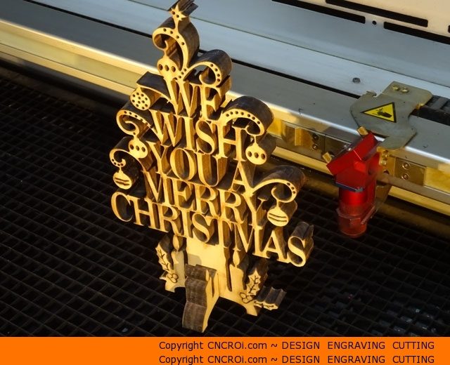 christmas Text Ornament