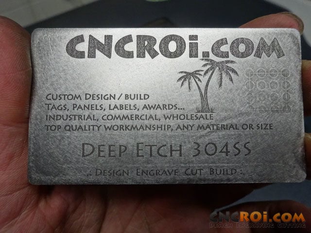 Deep Etched Machine Tag