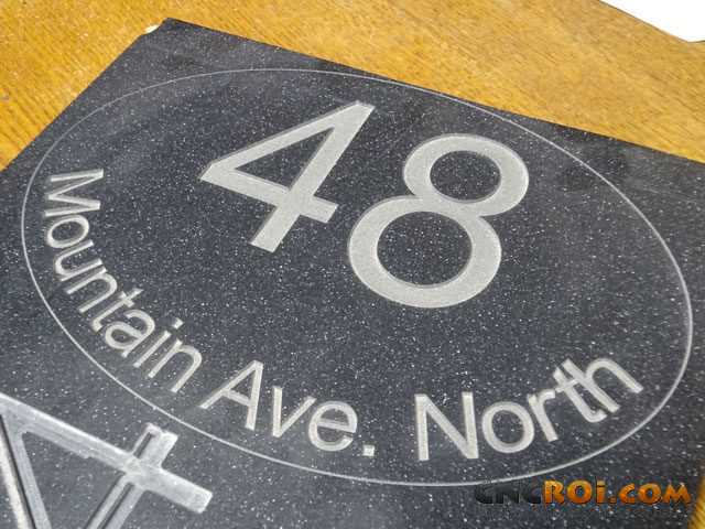 Unfinished Corian House Number Sign