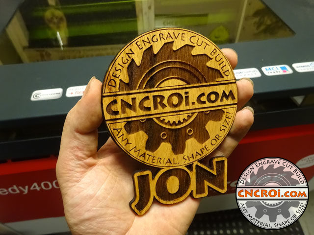 Solid Oak Name Badge