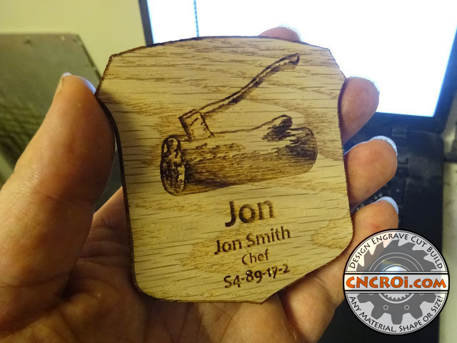 Solid Oak Name Badges