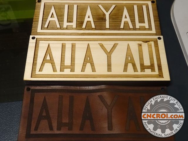 Pine & Leather Ahayah Signage