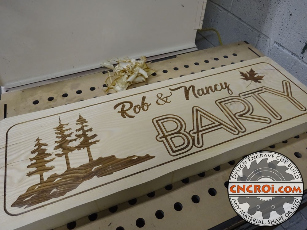 Ash wood sign