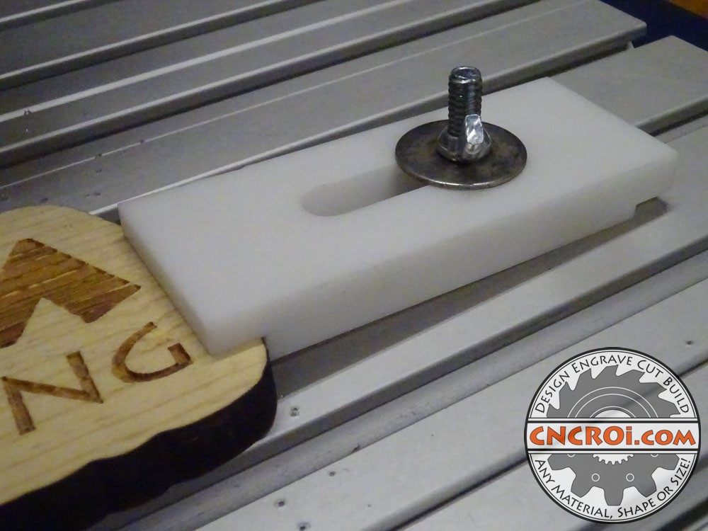 Custom Corian T-Slot Hold-Downs
