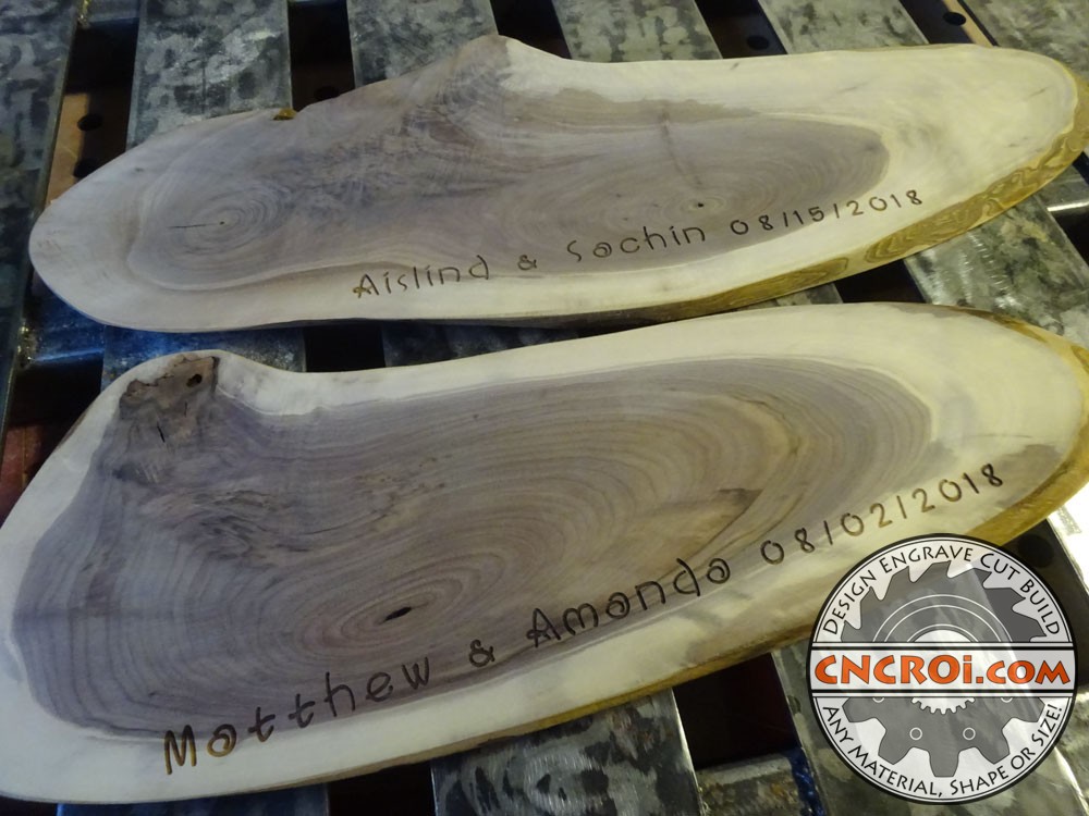 Walnut Live Edge Wedding Plaques