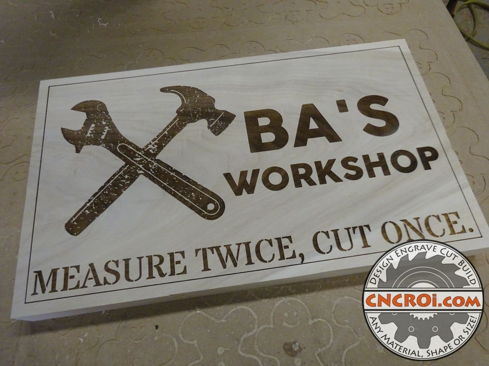 Custom Workshop Sign: Kiln Dried Poplar Signage