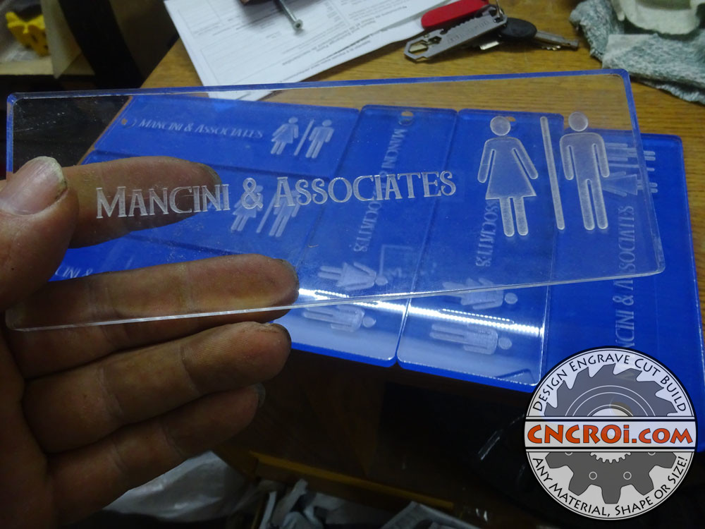 Custom Bathroom Keys: 1/4" Clear Acrylic