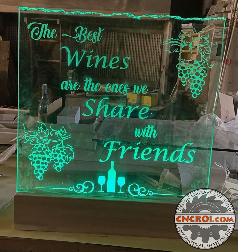 Custom Etching Glass: Edge Lighting