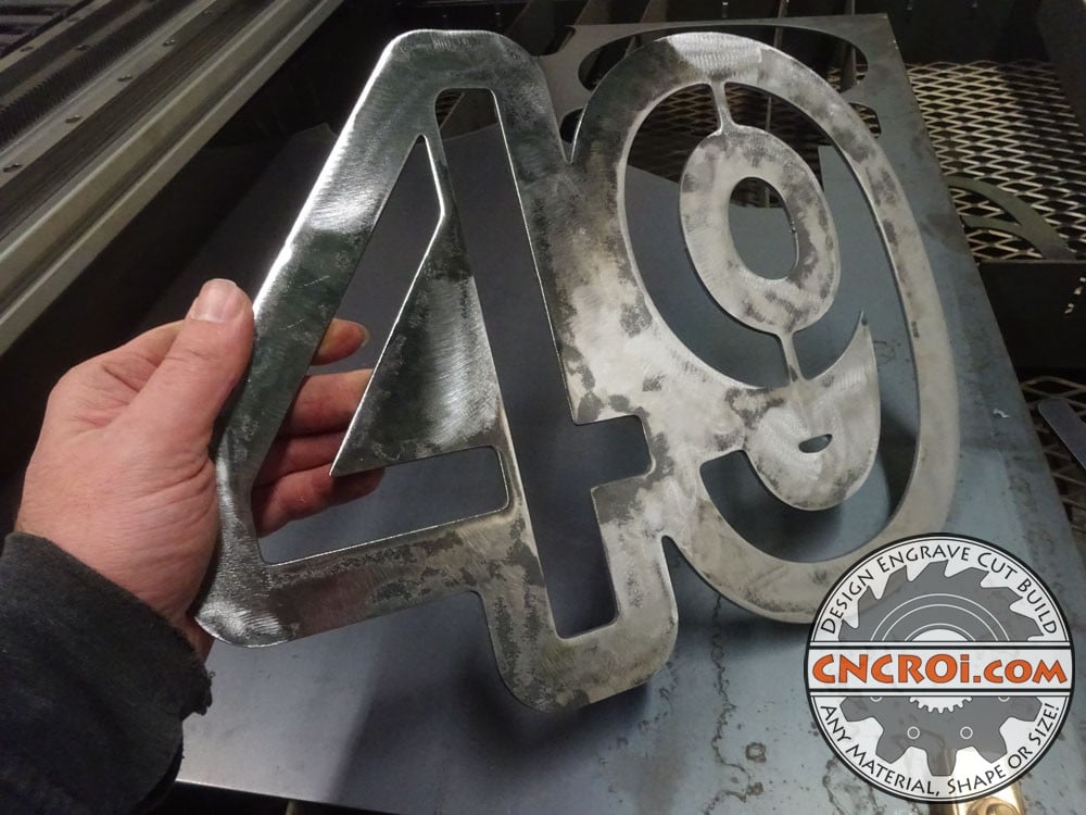 Metal House Number Sign: Plasma Cut Steel