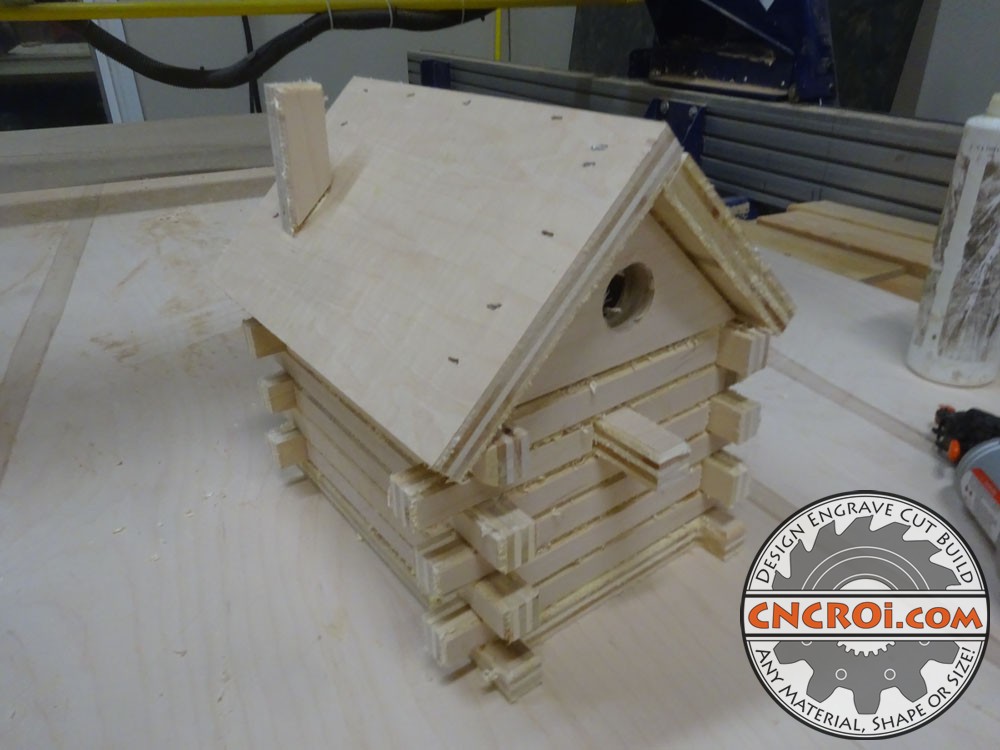 Bird House Prototype V2: CNC Routering 3/4" Maple Plywood