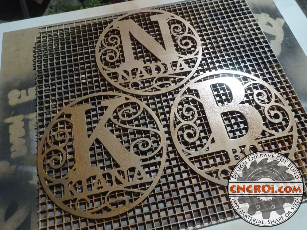 Metal Family Wall Art: Plasma Cut Steel