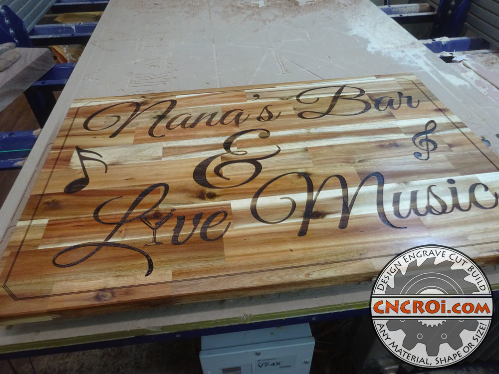 Custom Bar Sign: Acadia Woodworking