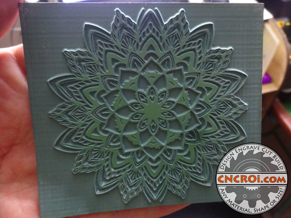 Flower Rubber Stamp: CNC Laser Engraving Rubber