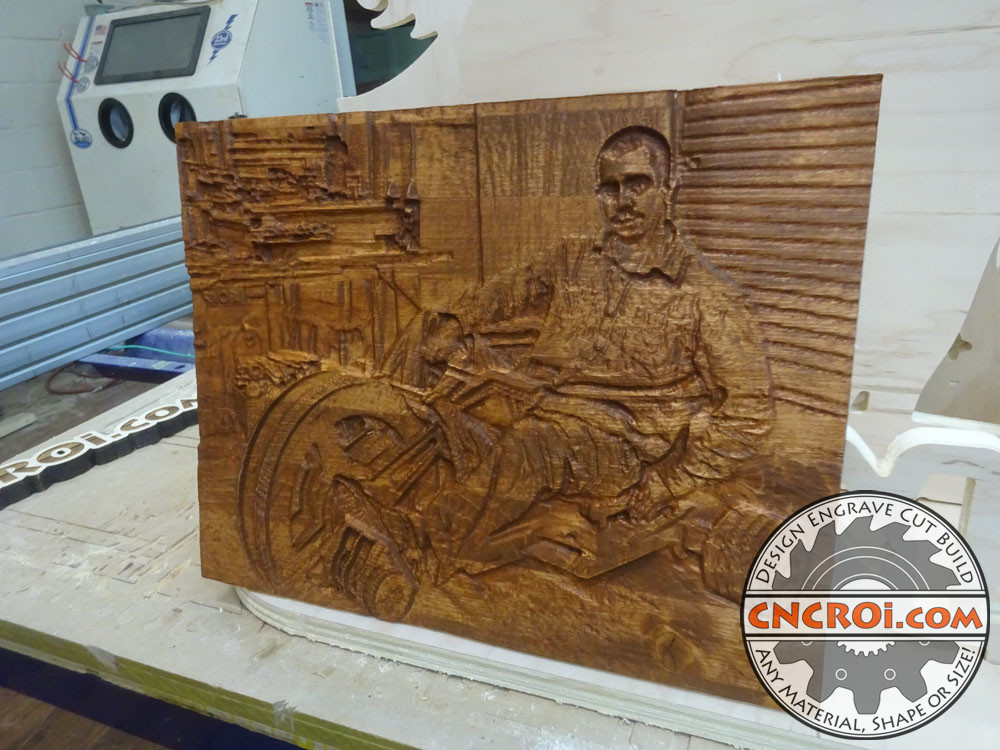 Custom Portrait Carving: CNC Routering Pine
