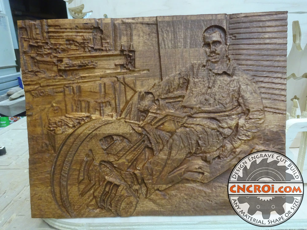 Custom Portrait Carving: CNC Routering Pine