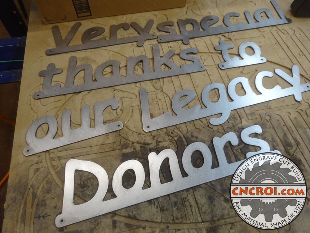304 Stainless Steel Donor Wall Text