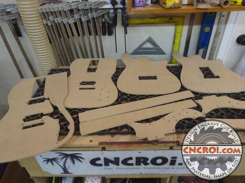Custom Guitar Templates: CNC Router'ed MDF