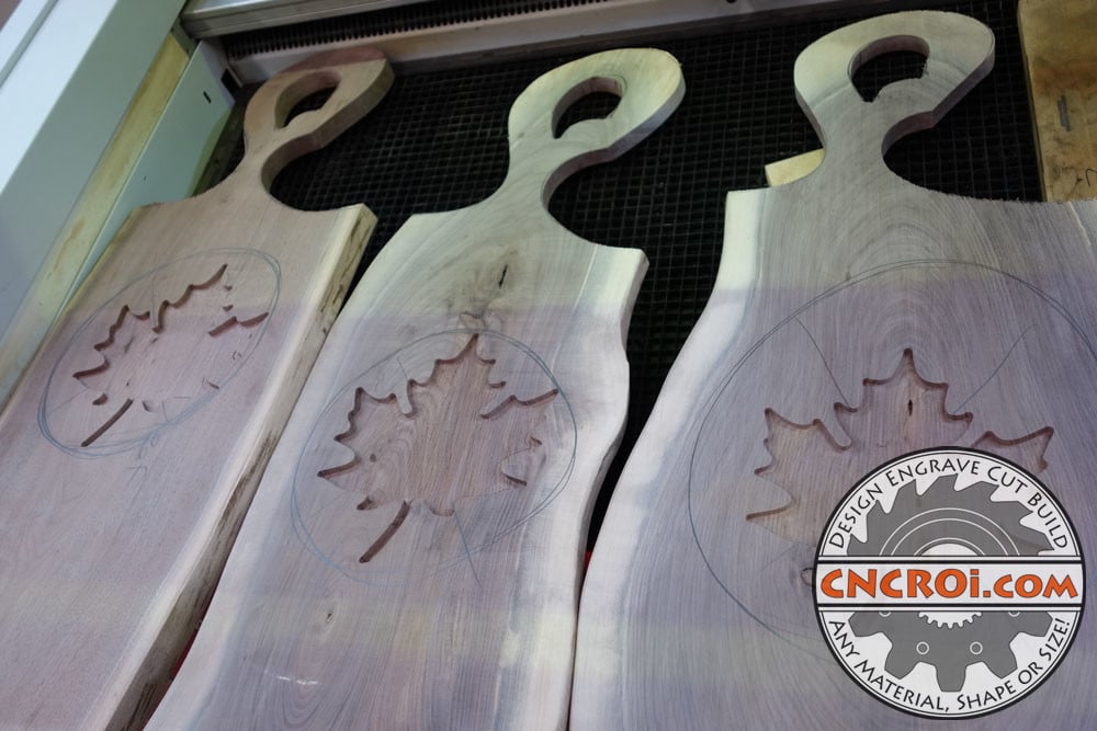 Maple leaf carving