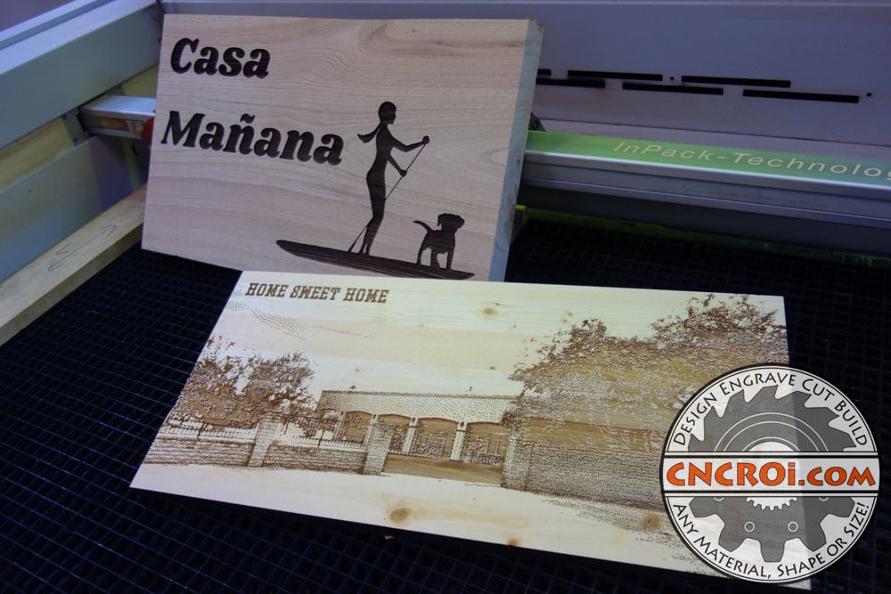 Custom Wood Signage: Engraving Photos vs Solid Art