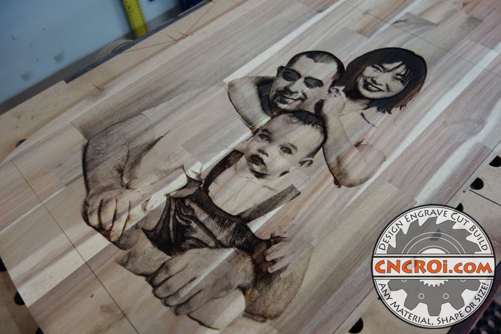 Wood Family Portraits: Pyrographic Acacia