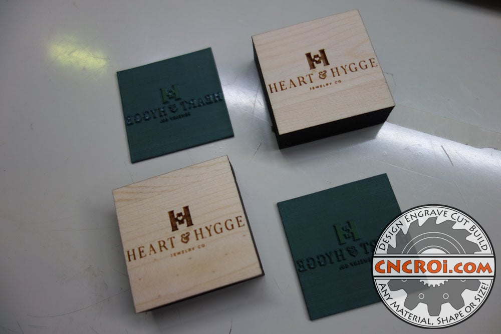Pine Backed Rubber Stamps