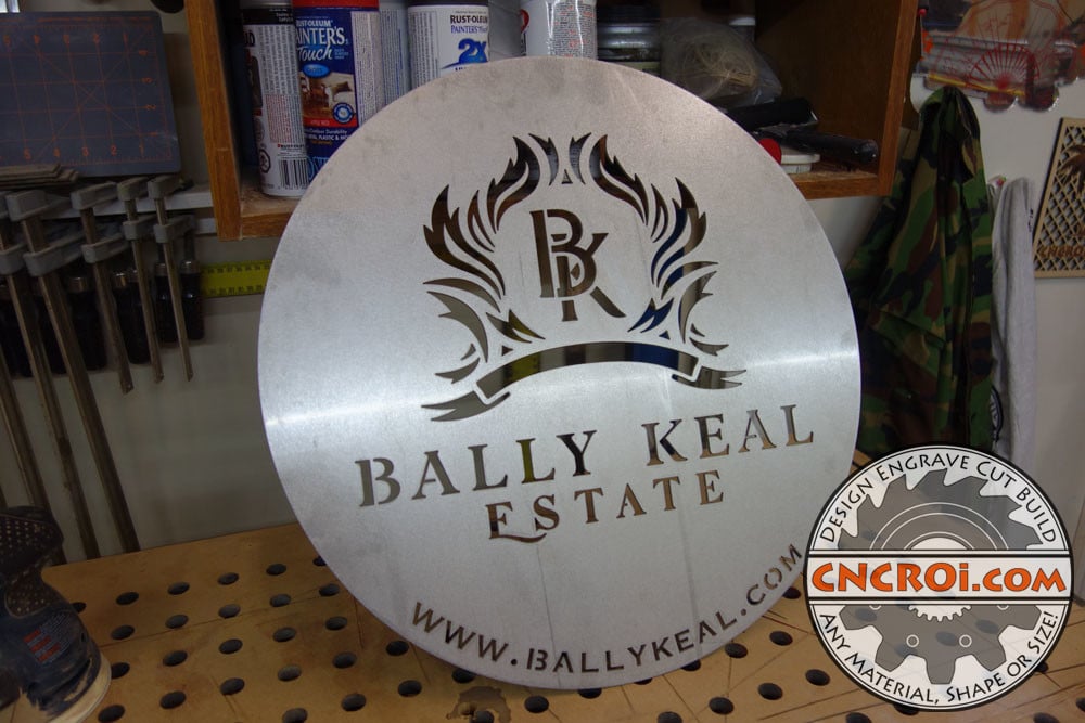 Winery Barrel Head Stencil: Waterjet Cutting 304SS