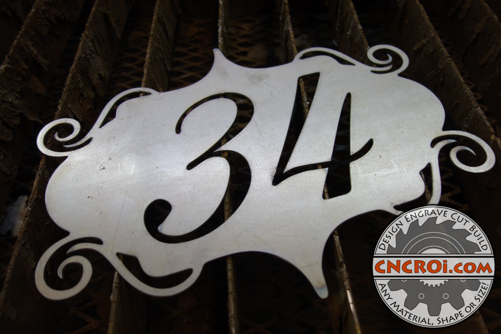 white house number sign steel