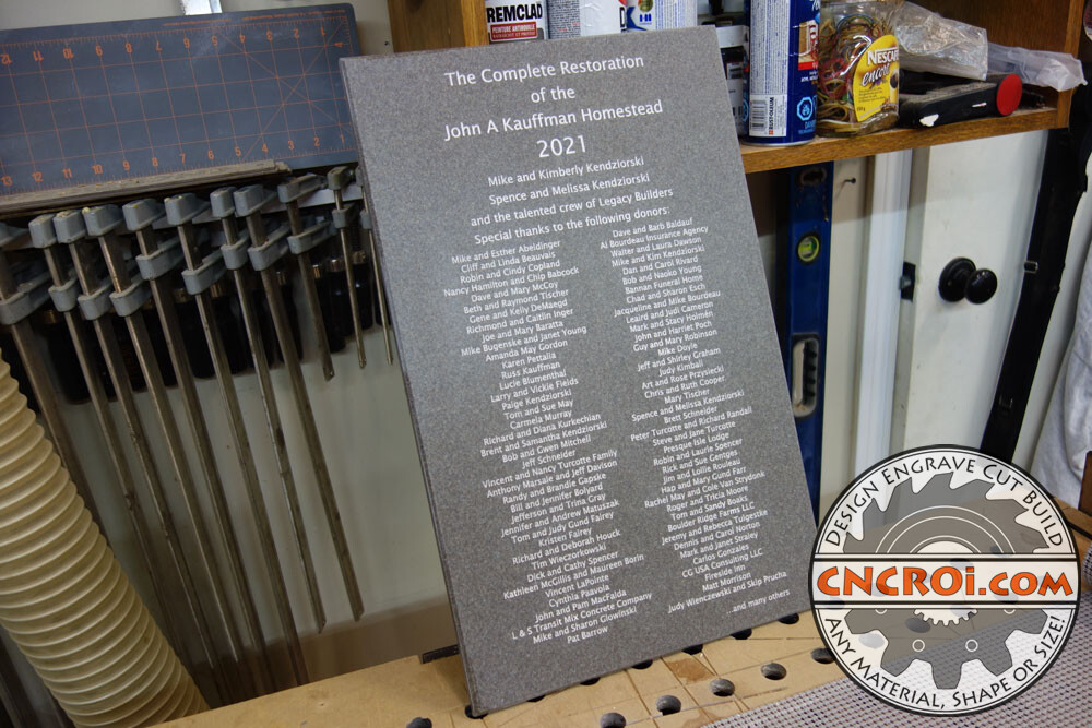 Custom Acknowledgement Plaque: Silt Corian