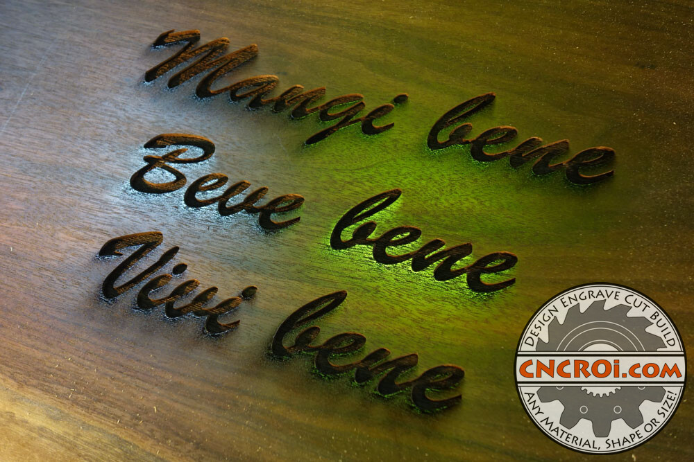 Black Walnut Serving Tray Engraving
