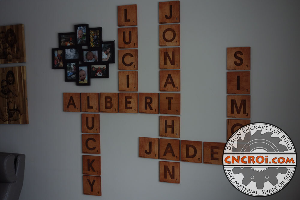 Custom Scrabble Wall Art Tiles