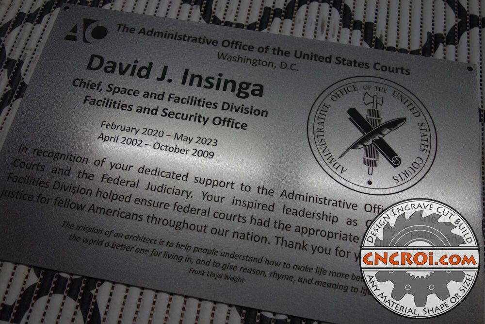 304 Stainless Steel Retirement Plaque