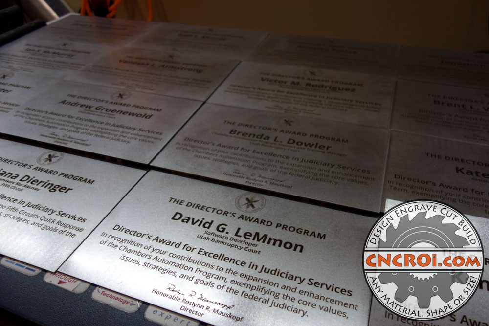 Stainless Retirement Plaque: Laser Cut & Etched