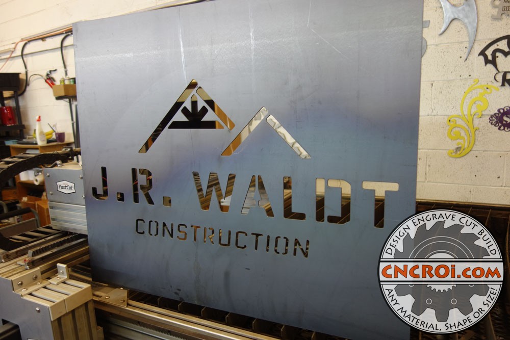 Plasma Cut Business Sign: 12 ga Hot Rolled Mild Steel