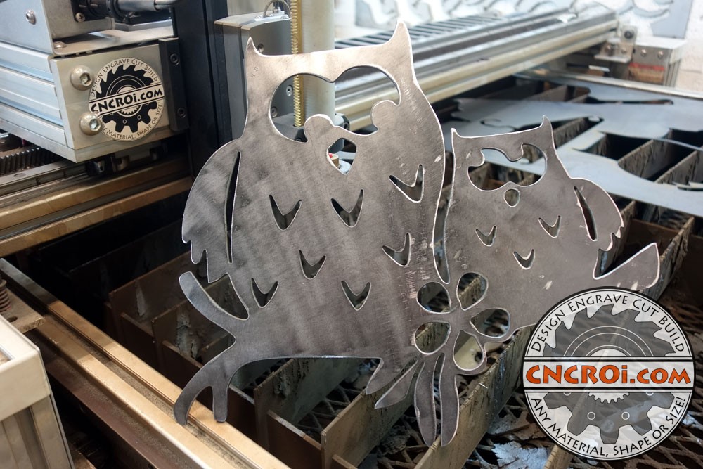 Custom Steel Owls: Plasma Cutting 12 ga Hot Rolled Steel