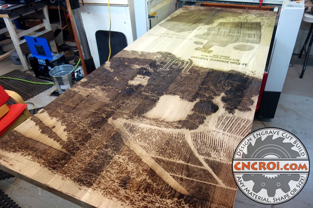 Custom Huge Oak Door Engraving: CNC Laser