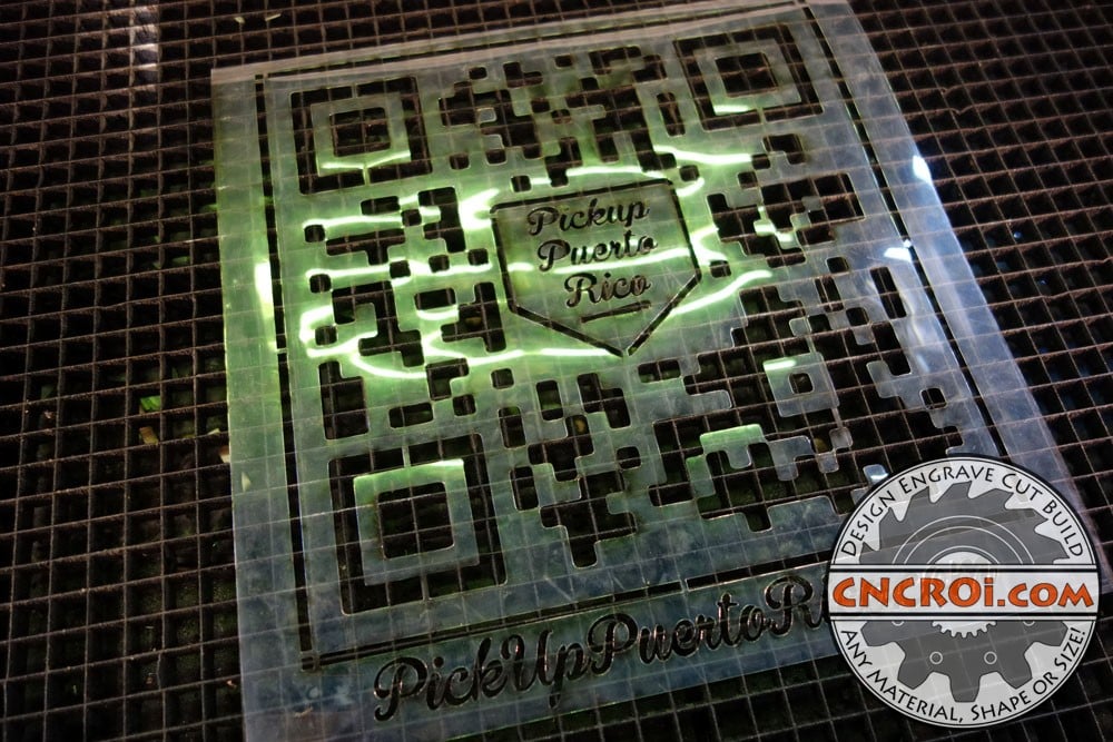 Custom Business QR Code Stencil: Polycarbonate