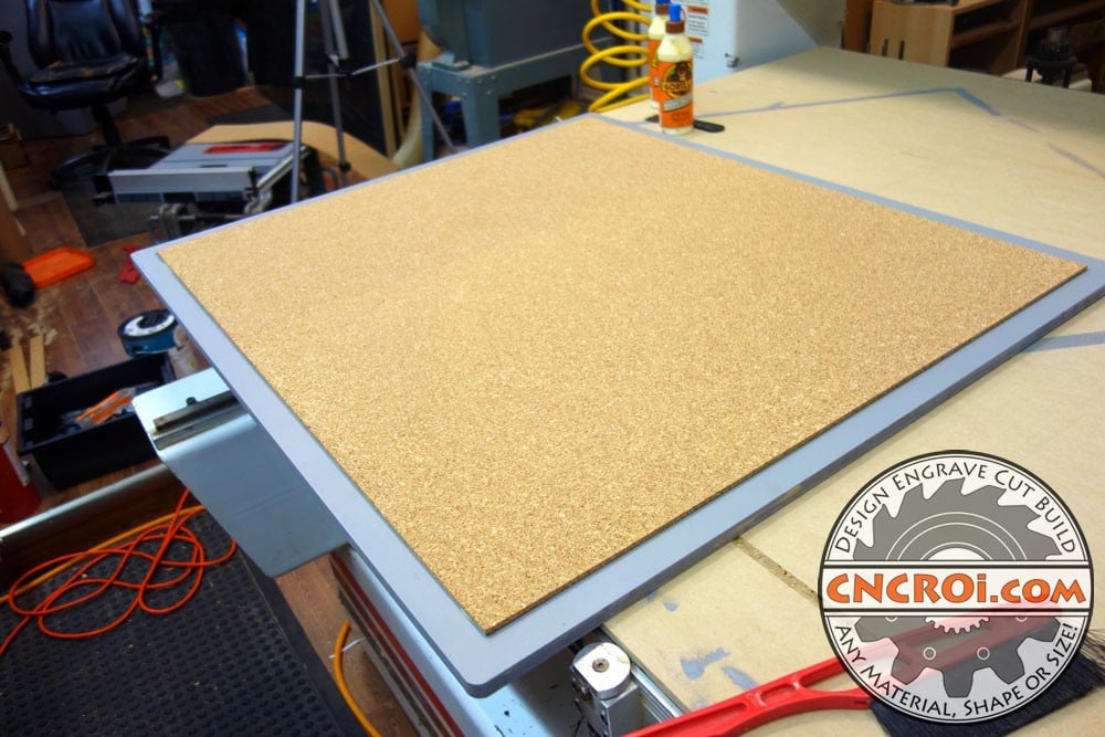 Custom Corner Shelving & Cork Board: CNC Routering 5/8" MDF
