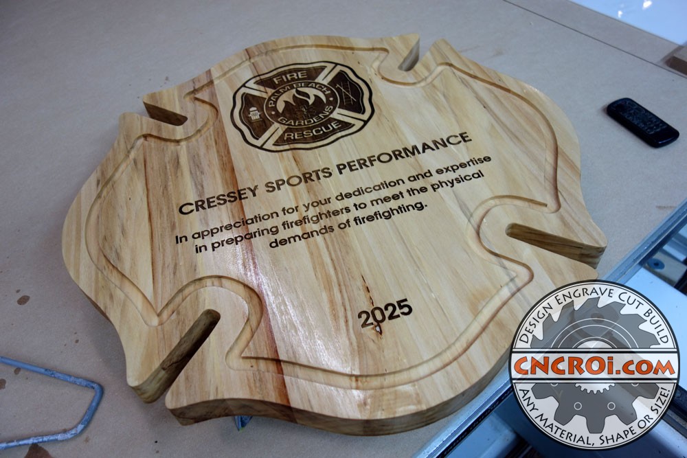 Custom Fire Rescue Marshal Plaque: Poplar