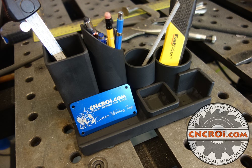 Welded Scrap Desktop Organizer: FCAW & E7014