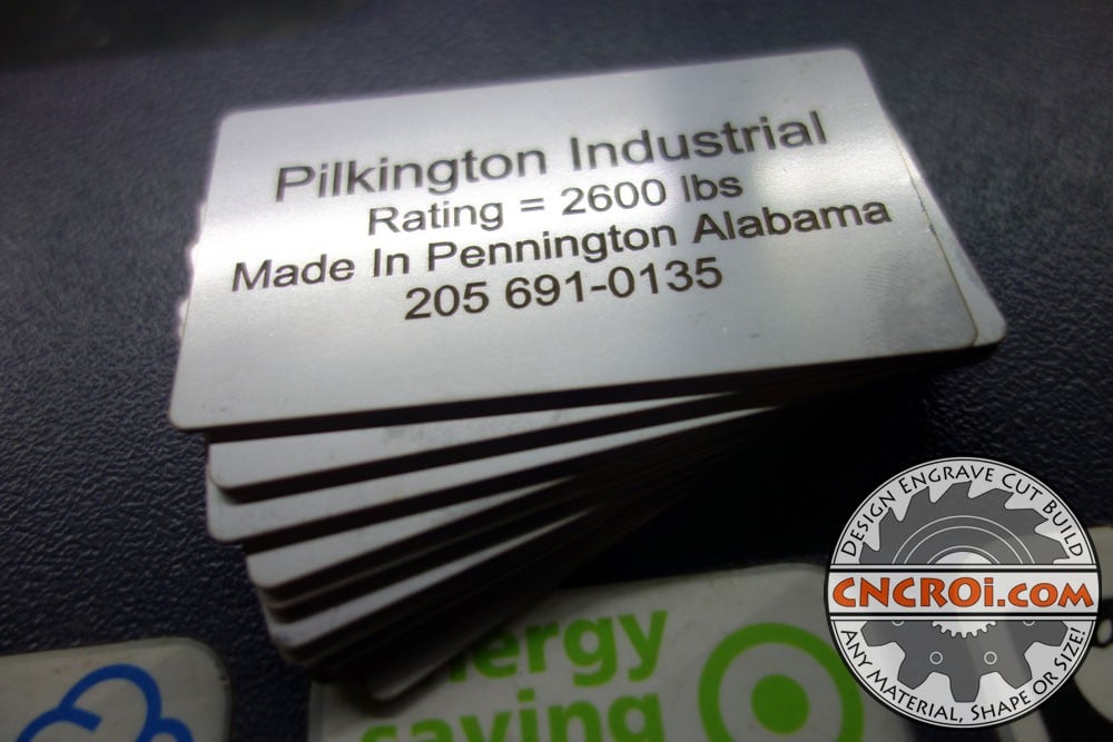 Custom 304SS Trailer ID Tags 30W Galvo Fiber Laser Hard Etched